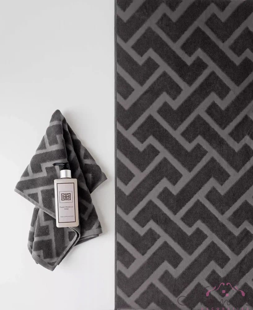 Handdoek Belmond antraciet 100% katoen 50x70 cm