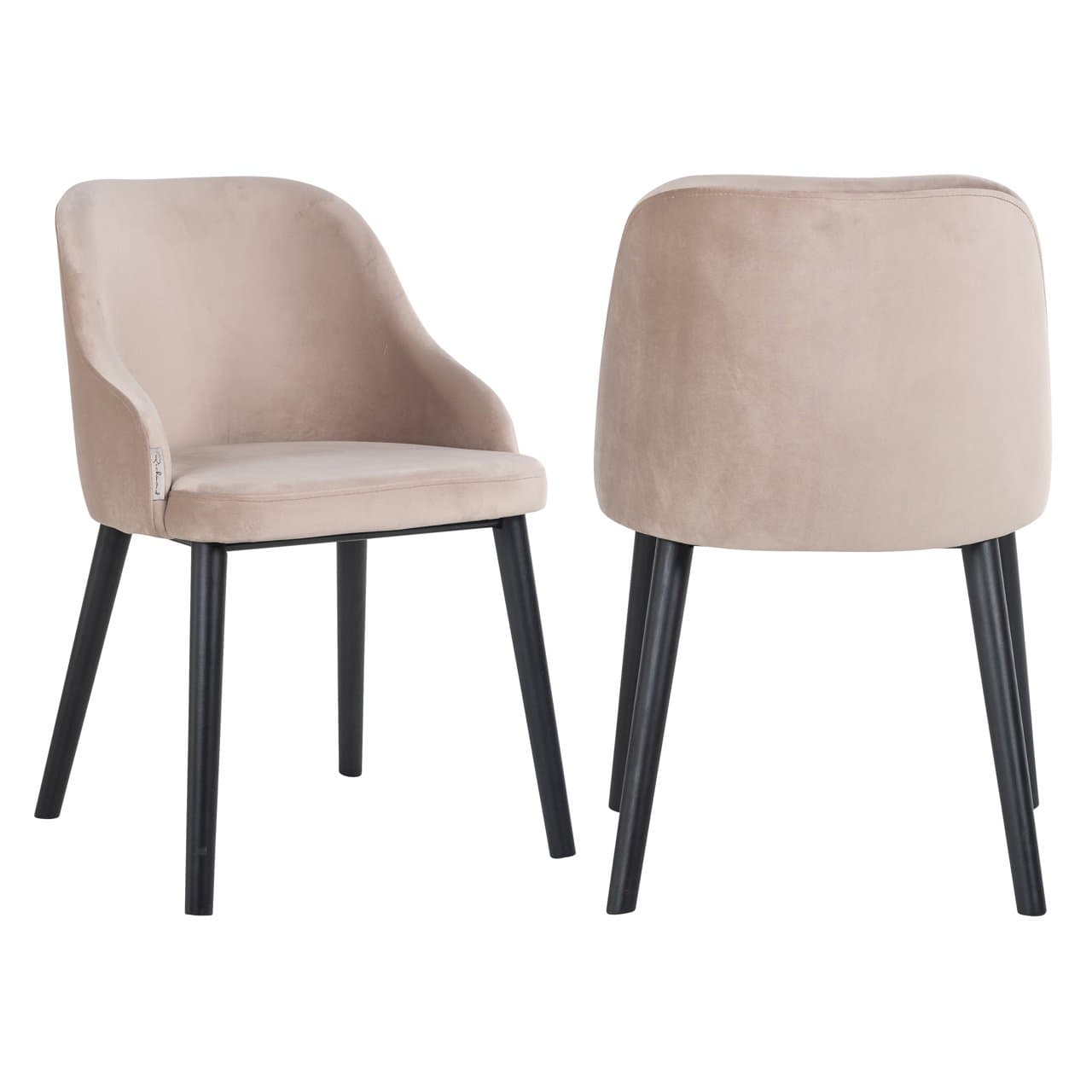 Eetkamerstoel Twiggy op maat - velvet bekleding naar keuze