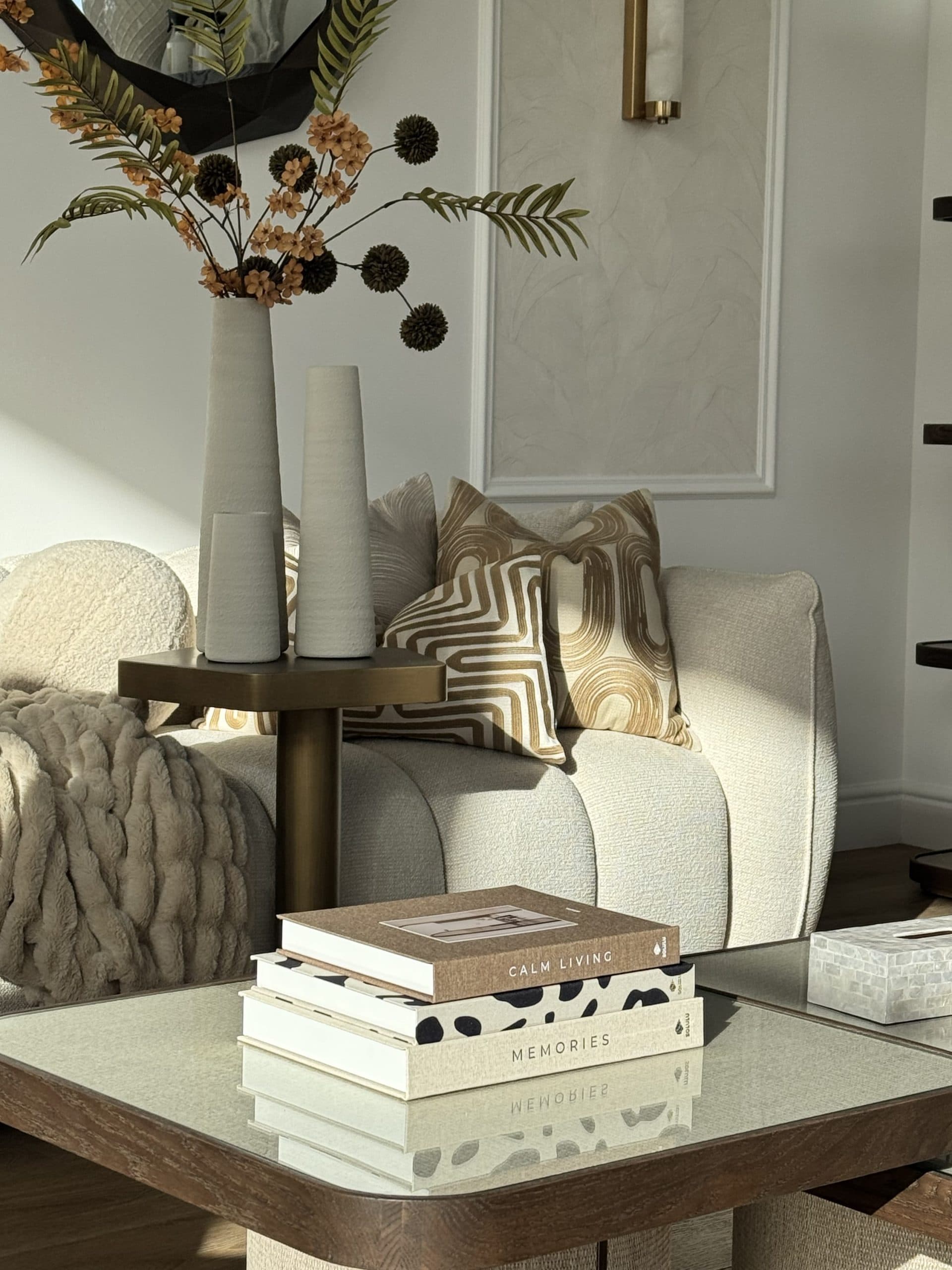 Boekendozen set van 3 linnen Memories, Leopard en Calm Living